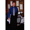 F24I Most Popular Black Full Bistro Apron w/ Inset Pocket